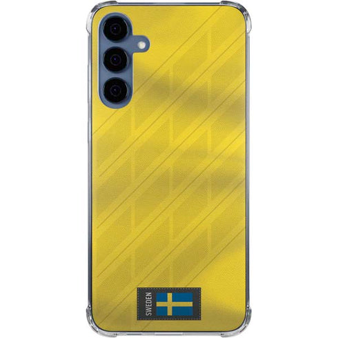 Sweden Soccer Flag Galaxy A35 5G Clear Case